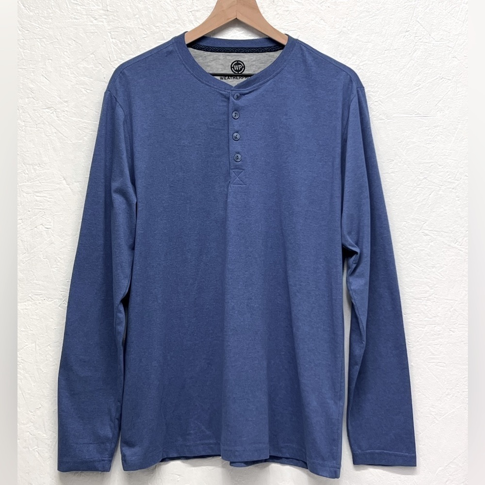 Wp Weatherproof Men's Long Sleeve Brushed 4-Button Henley Shirt - L